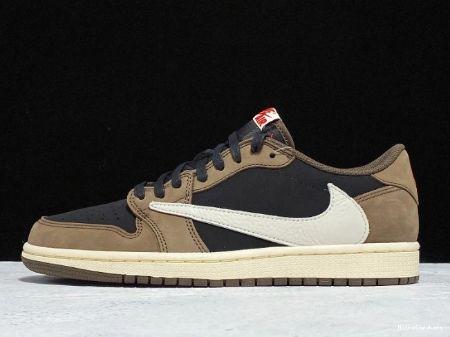 MaikeSneakers OG x Mocha Travis Low Dark 1 Air Scott Jordan CQ4277-001 SP 0630
